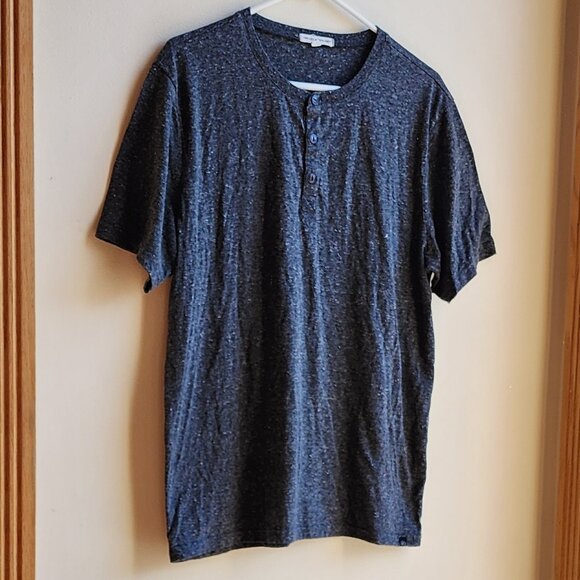 Threads 4 Thought Gray Henley Short Sleeve Jersey Size Large - Picture 4 of 13